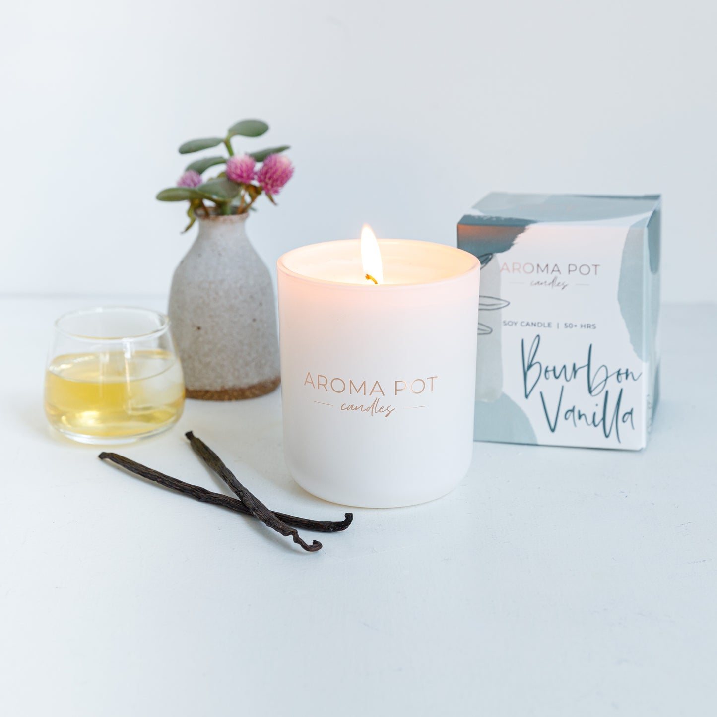 Aroma Pot Classic Candle | Bourbon Vanilla | 50+hrs