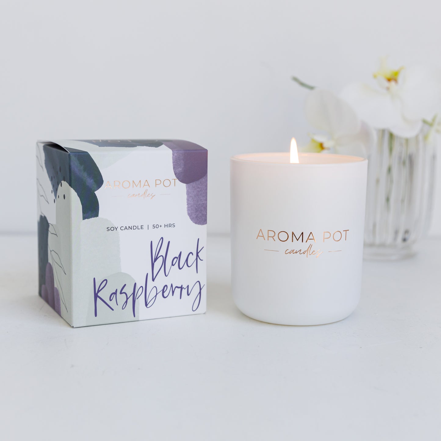 Aroma Pot Classic Candle | Black Raspberry | 50+hrs