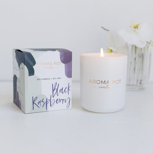 Aroma Pot Classic Candle | Black Raspberry | 50+hrs