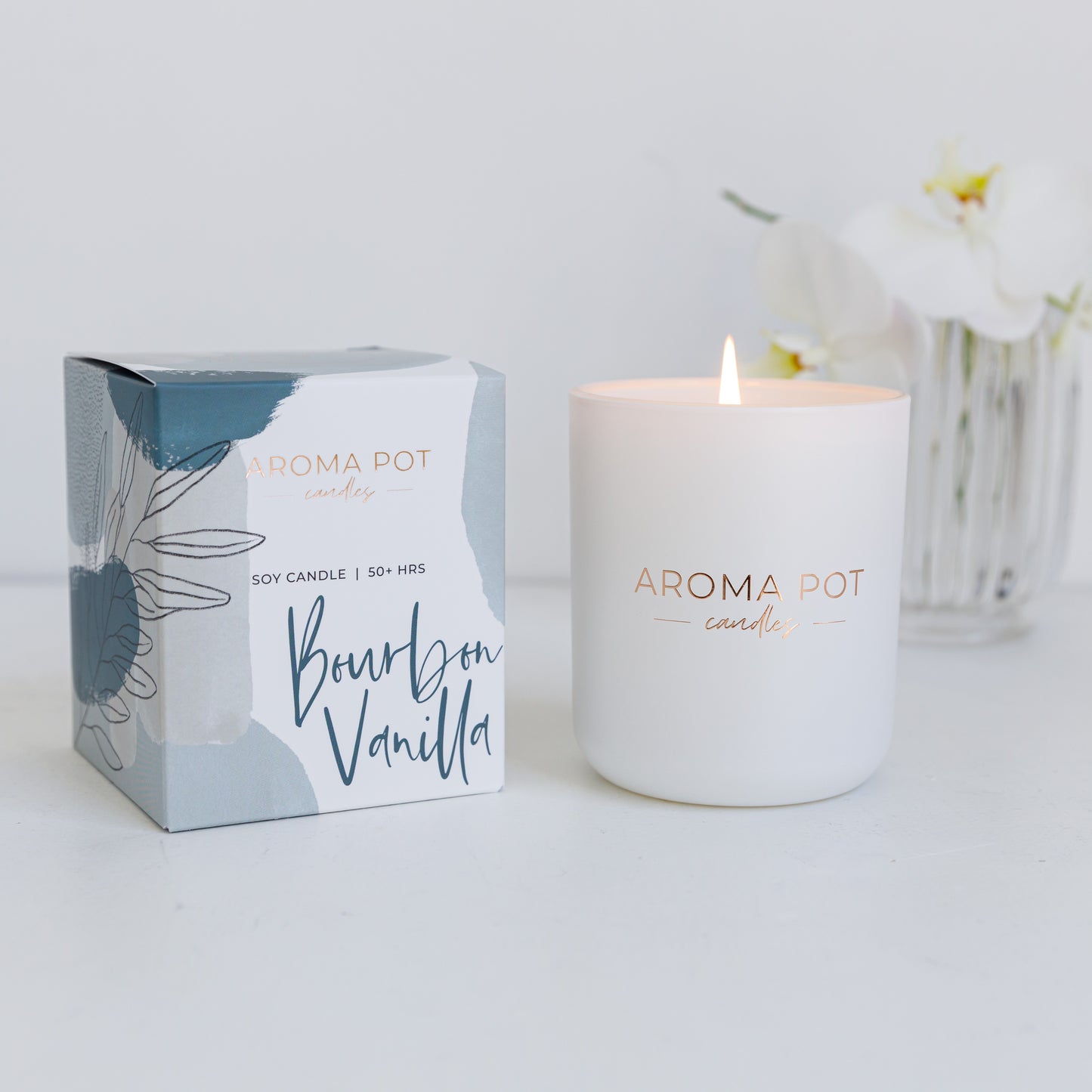 Aroma Pot Classic Candle | Bourbon Vanilla | 50+hrs