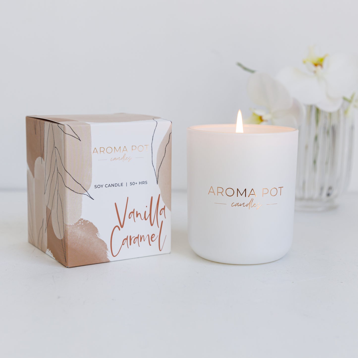Aroma Pot Classic Candle | Vanilla Caramel | 50+hrs
