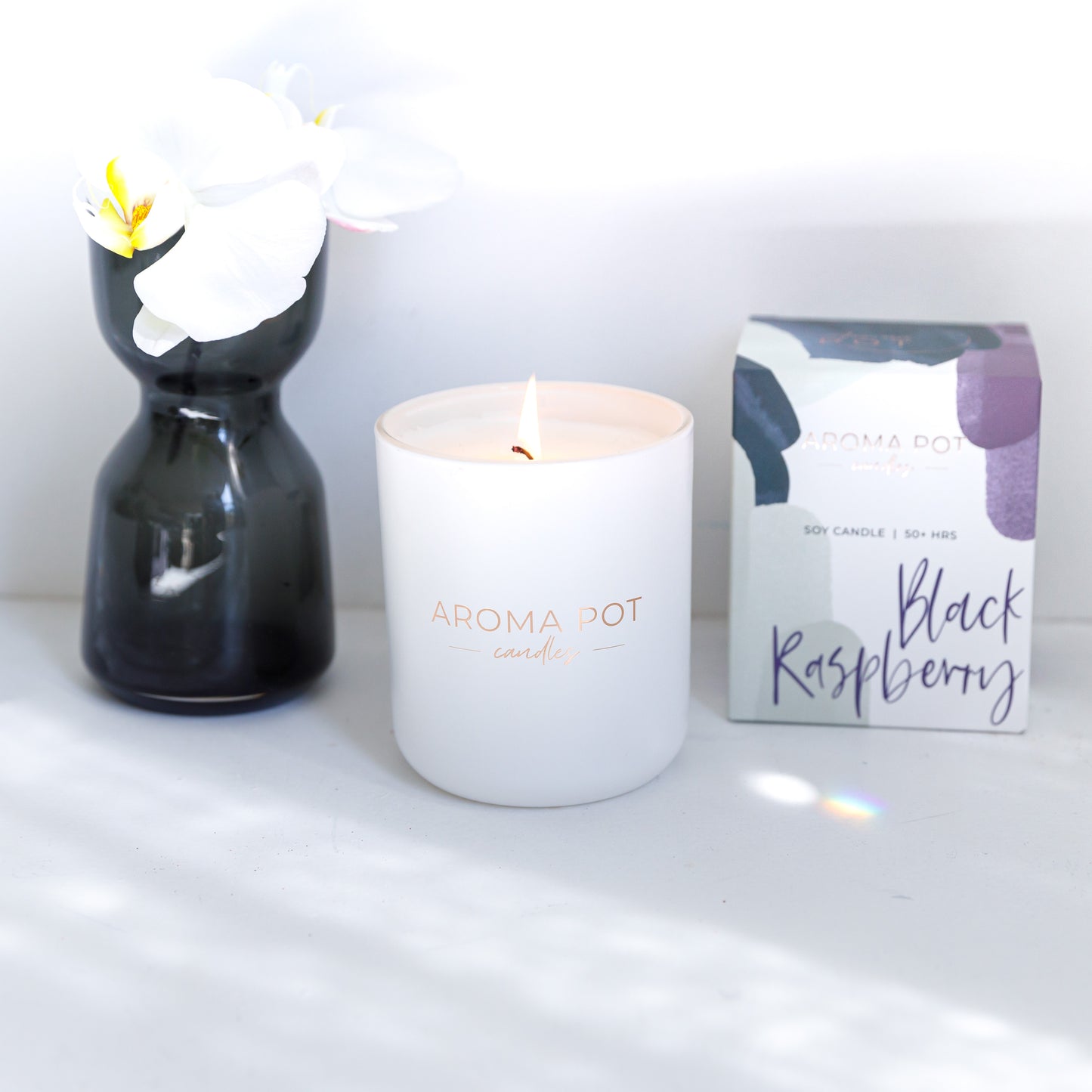Aroma Pot Classic Candle | Black Raspberry | 50+hrs