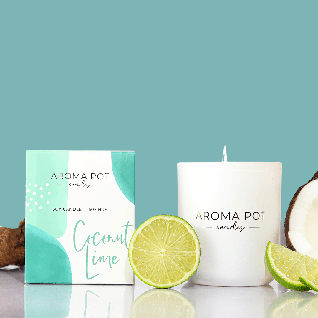 classic scented soy candle | coconut lime | 50+hrs