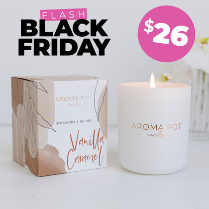 Aroma Pot Classic Candle | Vanilla Caramel | 50+hrs
