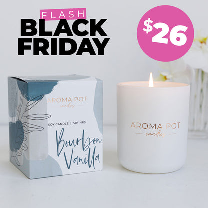 Aroma Pot Classic Candle | Bourbon Vanilla | 50+hrs