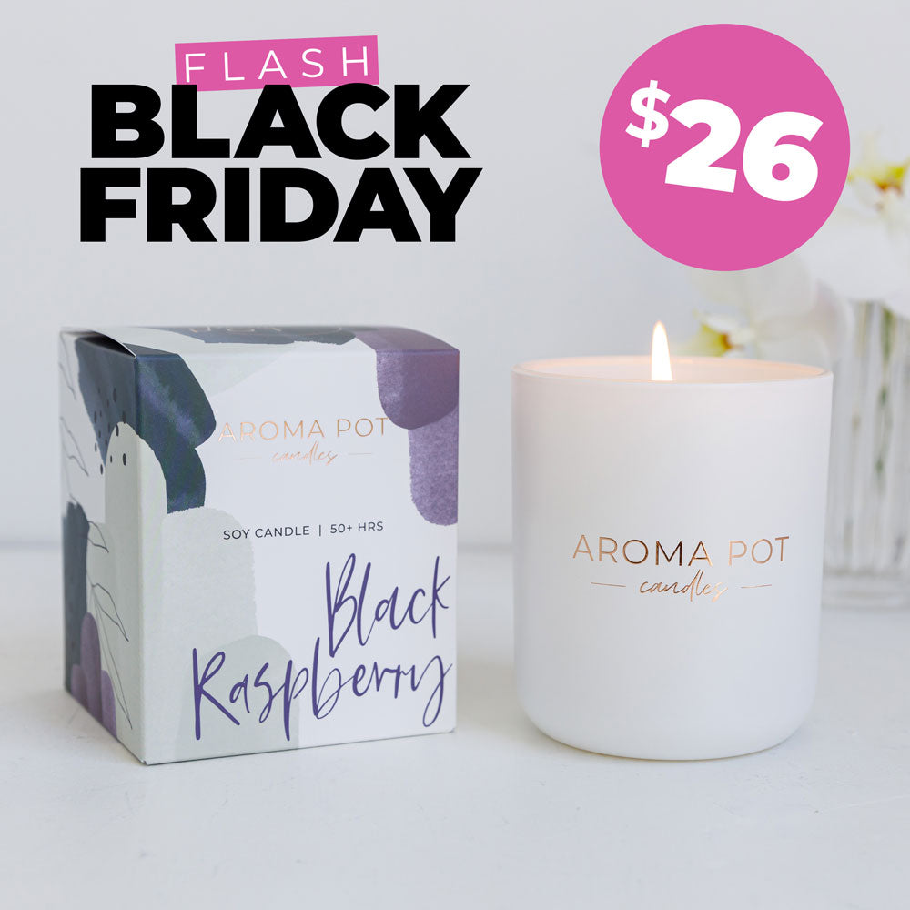 Aroma Pot Classic Candle | Black Raspberry | 50+hrs
