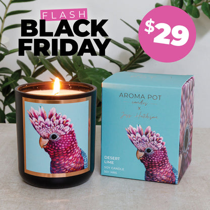 Australian artist soy candle | desert lime | 50+hrs