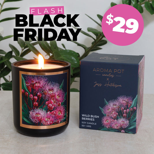 Australian artist soy candle | wild bush berries | 50+hrs