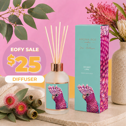 EOFY SALE - Australian artist reed diffuser | Desert Lime | 200ml