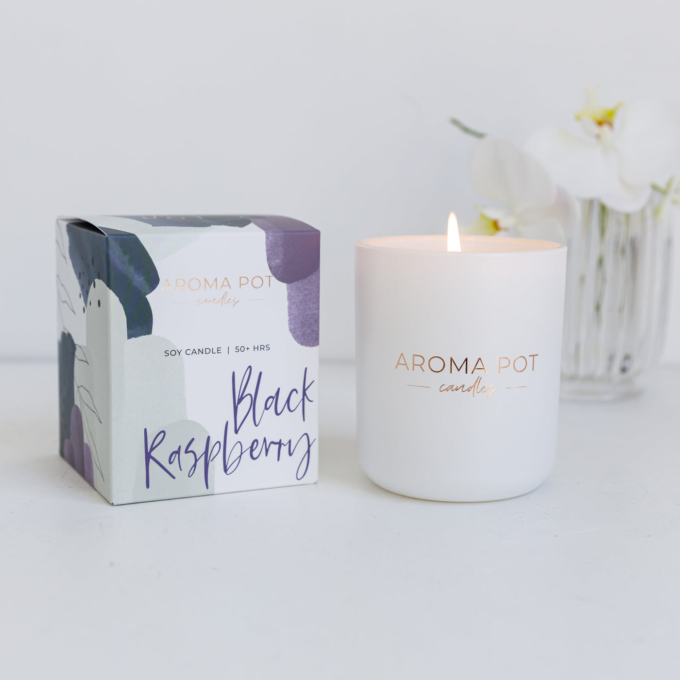classic scented soy candle | black raspberry | 50+hrs