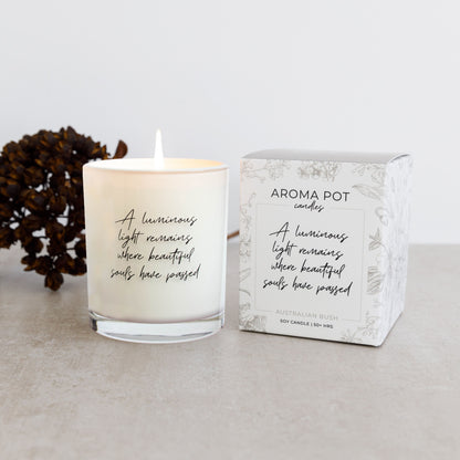 sympathy memorial scented soy candle | select your scent | 50+hrs