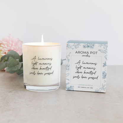 sympathy memorial scented soy candle | select your scent | 50+hrs