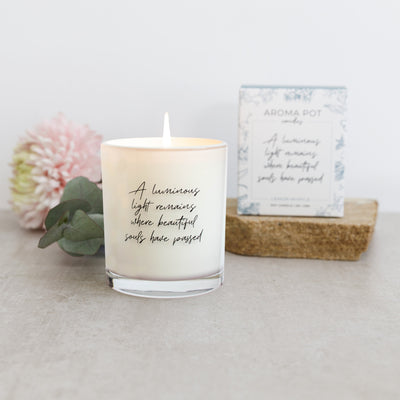 sympathy memorial scented soy candle | lemon myrtle | 50+hrs